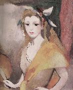 Marie Laurencin Younger female holding the fan oil painting on canvas